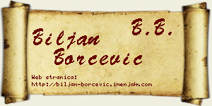 Biljan Borčević vizit kartica